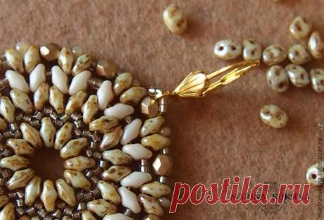 Изготавливаем «вязаные» сережки из супердуо