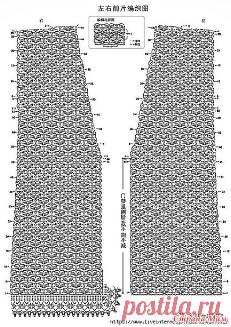 Удлиненный жилет плотным узором. Крючок. - ВЯЗАНАЯ МОДА+ ДЛЯ НЕМОДЕЛЬНЫХ ДАМ - Страна Мам