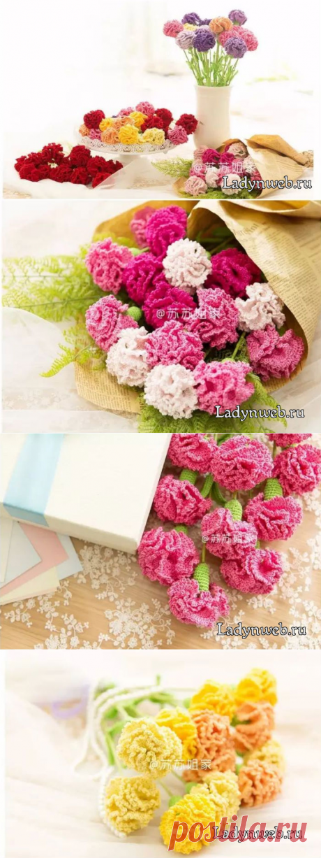 Гвоздики крючком: схемы | Ladynweb.ru