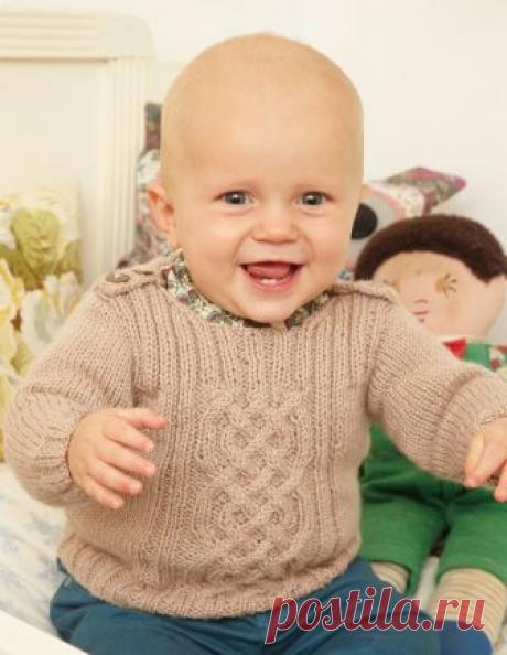 Кофточка для малыша спицами с застежкой на плече Вязание кофточки Jiminy для малыша спицами. Перевод описания кофточки для малыша спицами с английского языка.