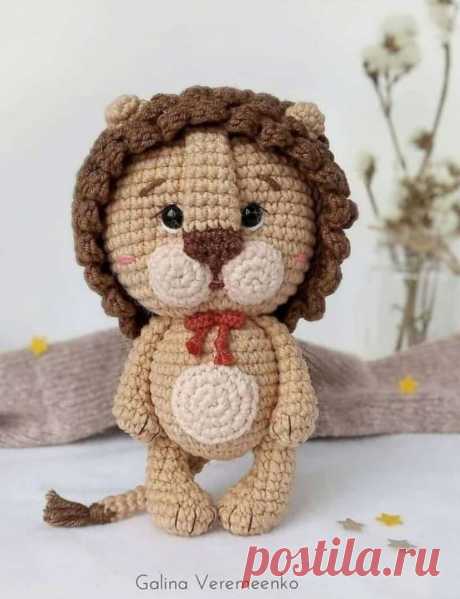 🦁 Мастер-класс ЛЬВЕНОК крючком - Много МК по вязанию Амигуруми | Подарки 108 - Вяжем с душой | Яндекс Дзен