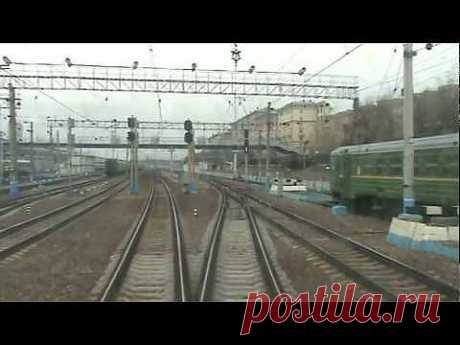 От Киевского вокзала до ст. Малоярославец в кабине ЭД4М - YouTube