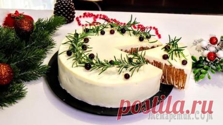 Украшение праздничного стола - закусочный печеночный торт