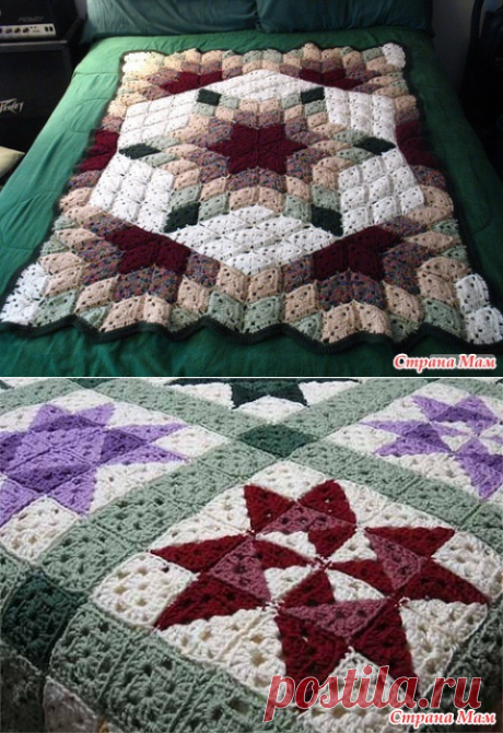 Не совсем обычный Бабушкин квадрат. Серия " Я - любопытная!" - Жаккард - Страна Мам