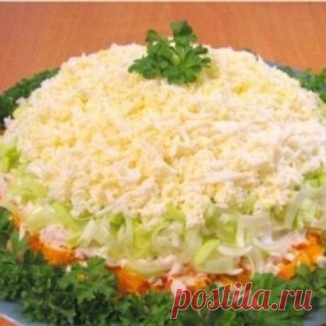 Слоеный салат с курицей и шампиньонами рецепт – салаты