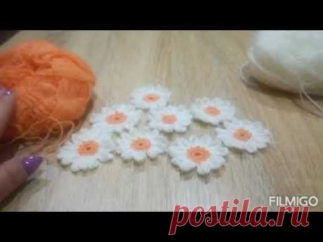 Вяжем#ромашку# полевую красавицу#легко# быстро.