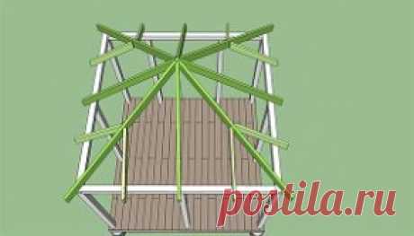 Четырехскатная крыша для беседки
После возведения всех необходимых в хозяйстве построек, дачники или хозяева частной усадьбы задумываются про обустройство зоны для отдыха. Данная территория в основном, будет связана с застольями, возможно, с жаркой шашлыка, посиделками в большом кругу. Ни один полноценный участок не обходится без строительства беседки, которая послужит защитой от жаркого солнца, ветра и дождя. Беседка с четырехскатной крышей является одним из оптимальных вариантов подобной ко