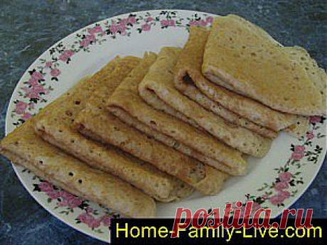 Кулинарные рецепты Блины из ржаной муки - пошаговый фоторецепт - ржаные блины