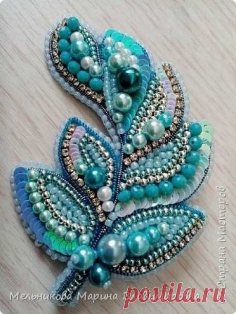 Брошь "Бирюзовое настроение"