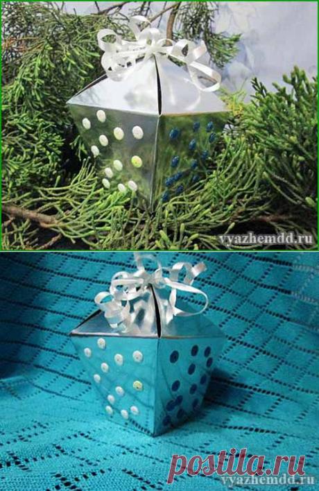 Новогодняя коробочка для подарка "Фонарик" | Милые мелочи