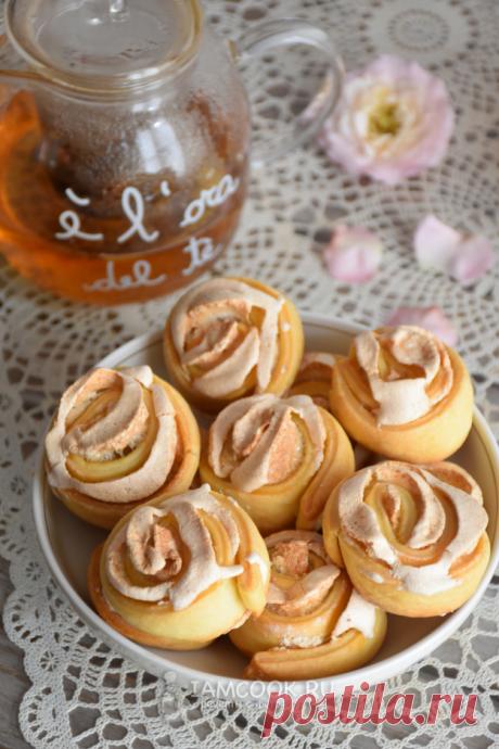 Творожное печенье-розочки с безе — рецепт с фото пошагово