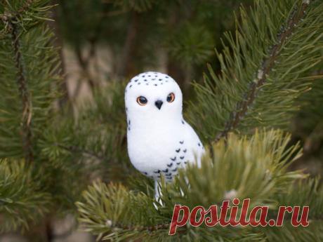 Мастер-класс : Валяем елочную игрушку «Белая полярная сова» | Журнал Ярмарки Мастеров