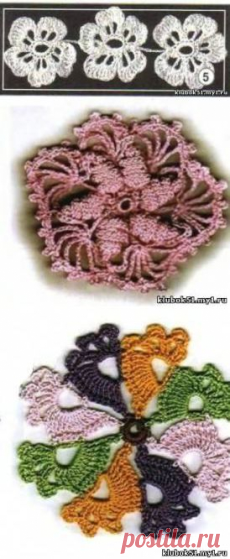 цветы - ирландское кружево - Каталог статей - Энциклопедия вязания