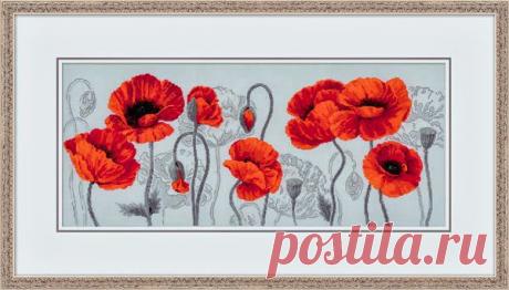 ALBINUTA_MYA (Arta goblenului si a cruciulitei): Риолис (Сотвори Сама) 100-037, Алые маки (Riolis Ucraina) cross stitch - ukraine