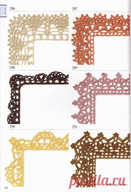 Ажурная кайма крючком+СХЕМЫ. Схемы для обвязки крючком | Домоводство для всей семьи.