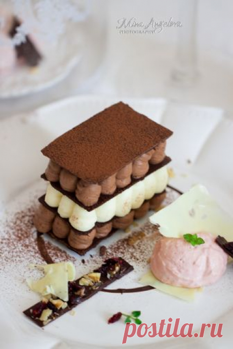 Шоколадов милфьой с крем Philadelphia / Chocolate Millefoglie with Philadelphia Mousse
