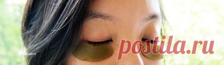 Гелевые постилки с зеленым чаем от отеков и темных кругов под глазами . МК