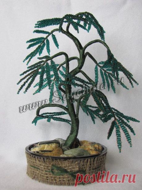 Туя из бисера | поделка из бисера