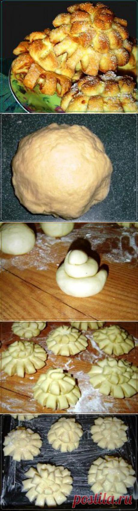 Домашние булочки Хризантемы | Рецепты вкусно