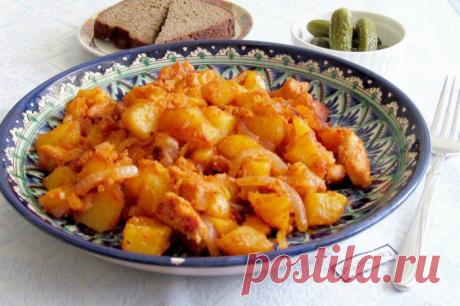 Куриное филе с картофелем.