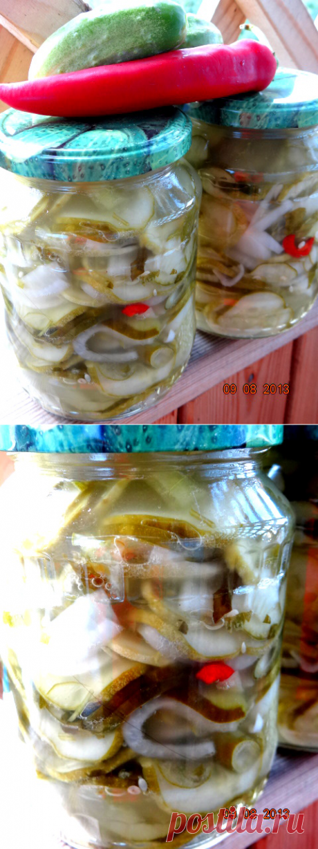 Огуречный салат с луком в мультиварке