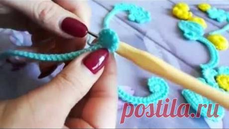 МК " ЗАВИТОК НА ОСНОВЕ ШНУРА ГУСЕНИЧКА" 5й элемент из детского болеро. Ирландское кружево.