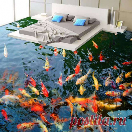 Наливные 3d полы в интерьере: 26 фото идей ~ ALL-DEKOR.RU