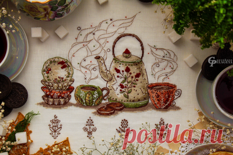 "Хранители чая" от Andriana. Вышивка крестом | Пелагея Гунякова | Дзен