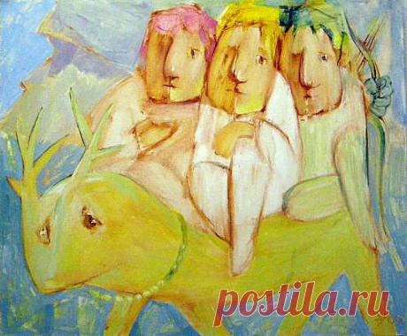 Картина : Аполлон Гиацинт и Кипарис. Автор Шамиль Фанитович Зубайдуллин