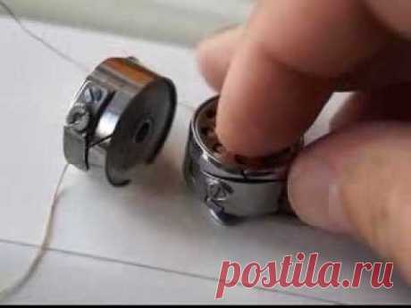 Как правильно заправить шпульку. Натяжение. Шаг 3 Ремонт швейной машинки