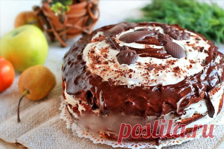 Домашний торт Трухлявый пень на выходные / Интересный космос