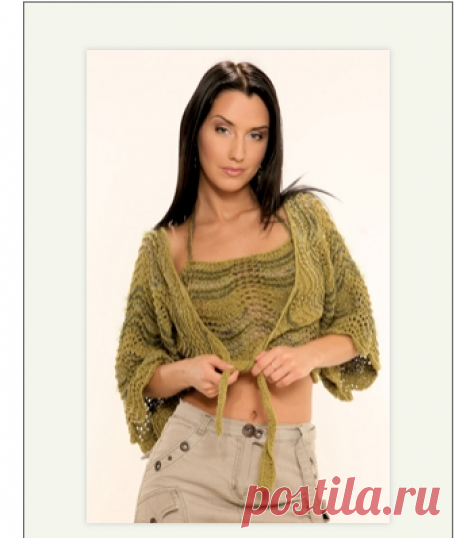 Комплект болотного цвета с коротким жакетиком