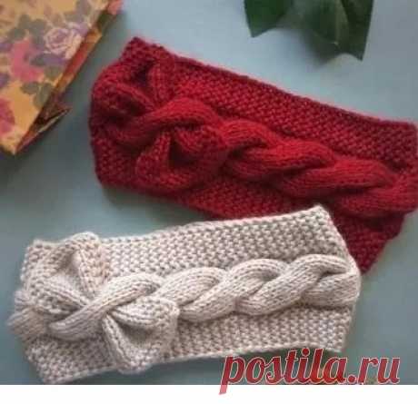 🧶ОПИСАНИЕ повязки с бантиком от BigWhiteMouse – Журнал Вдохновение Рукодельницы