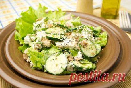 Зеленый с тунцом и сыром Фета, фото рецепт