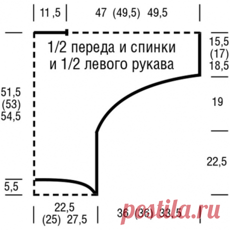 Цельновязаный свитер в спортивном стиле
Этот свитер в спортивном стиле связан единым полотном лицевой гладью, а впереди он дополнительно украшен несложными, но оригинальными рельефными «галочками».
Размеры
34/36 (38/40) 42/44
Вам потребуется
Пряжа (55% мериносовой шерсти, 30% полиакрила, 15% альпака; 110 м/50 г) — 450 (500) 550 г темно-голубой; 1 короткие и 1 длинные круговые спицы №4,5 и 5; комплект чулочных спиц №4,5.
Узоры и схемы
Резинка
Вязать (спицы №4,5) = попе...