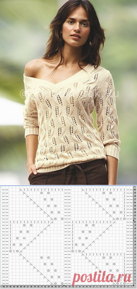 Ажурный узор Листочки