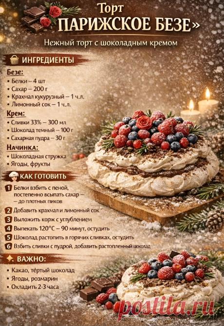 Торт "Парижское безе"