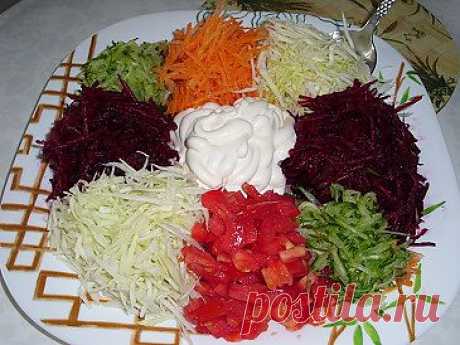 Салат ассорти из свежих овощей | Рецепты моей мамы