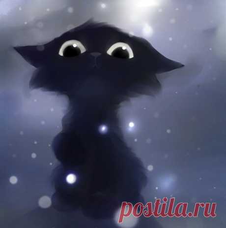 Фото котёнок снежной зимой, страница