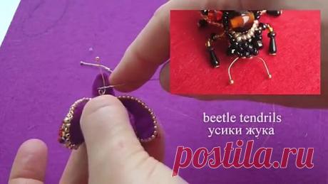 Брошь Муха-жук, мастер класс от канала MALINA GM EXCLUSIVE