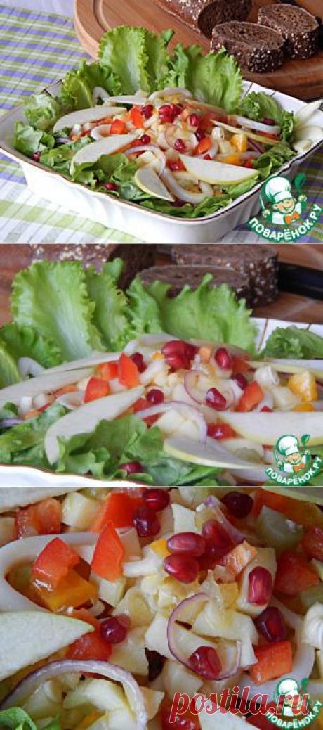 Салат из кальмаров с лимонно-горчичным соусом - кулинарный рецепт