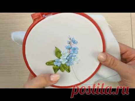 Незабудки день 6. Завершение вышивки