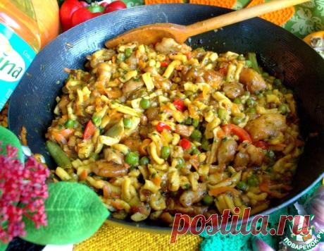 Курица с лапшой в воке – кулинарный рецепт
