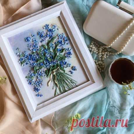 Незабудки. Объемная картина