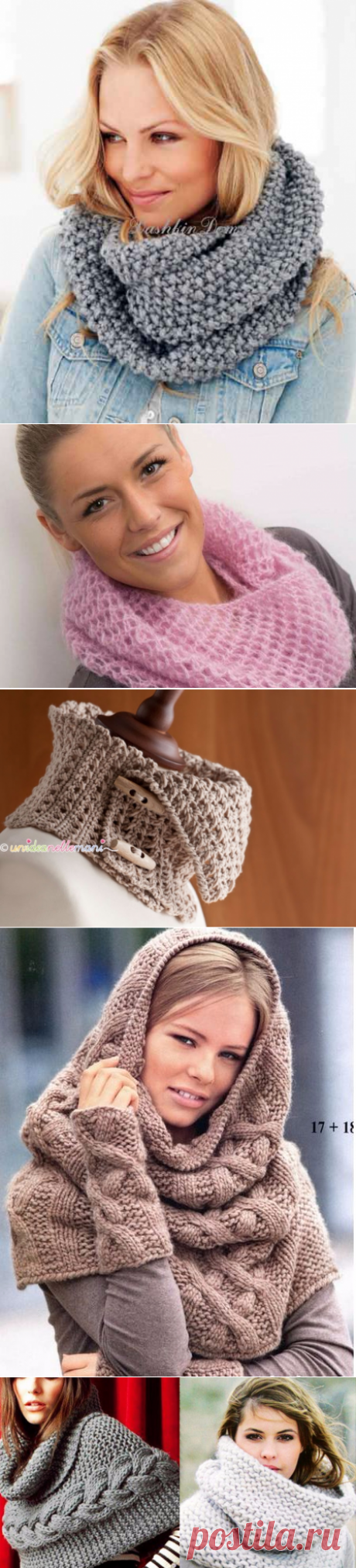 Вяжем шарф-снуд своими руками. Идеи
