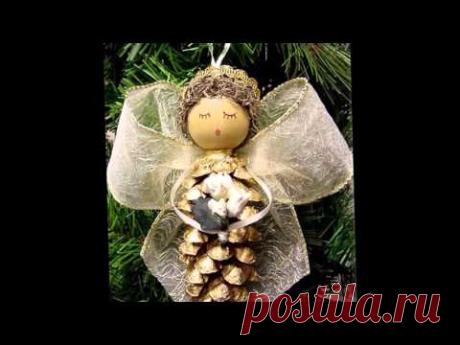 Новогодние игрушки из шишек своими руками