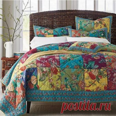 Лоскутные одеяла в интерьерах