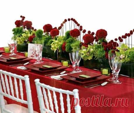 Роскошная свадьба в красном цвете