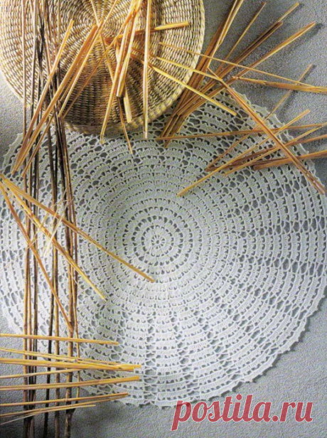 Круглая оригинальная салфетка. Крючком. Схема. / Обсуждение на LiveInternet - Российский Сервис Онлайн-Дневников