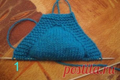 Бесшовные тапочки, вяжем спицами